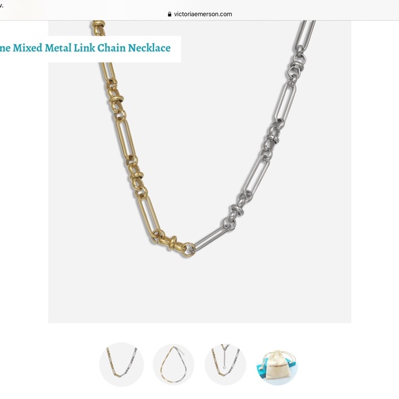 COPY - VICTORIA EMERSON MIXED METAL LINK CHAIN - Picture 2 of 4